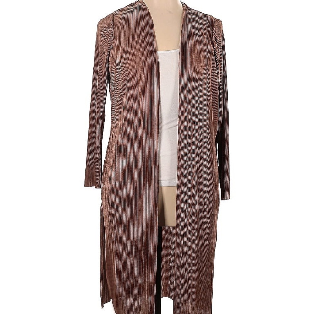 Cyrus Brown ribbed lightweight Long Cardigan